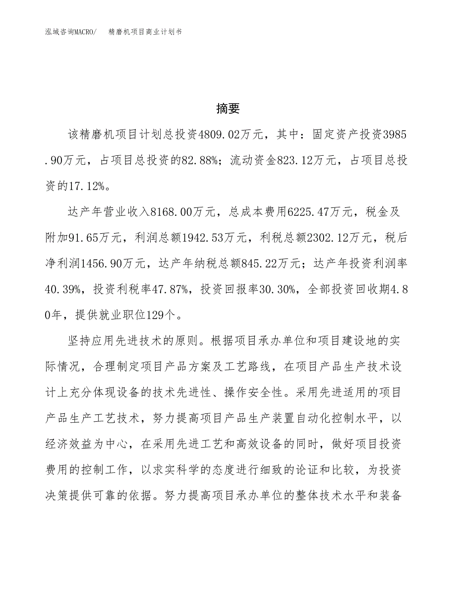 精磨机项目商业计划书参考模板.docx_第3页