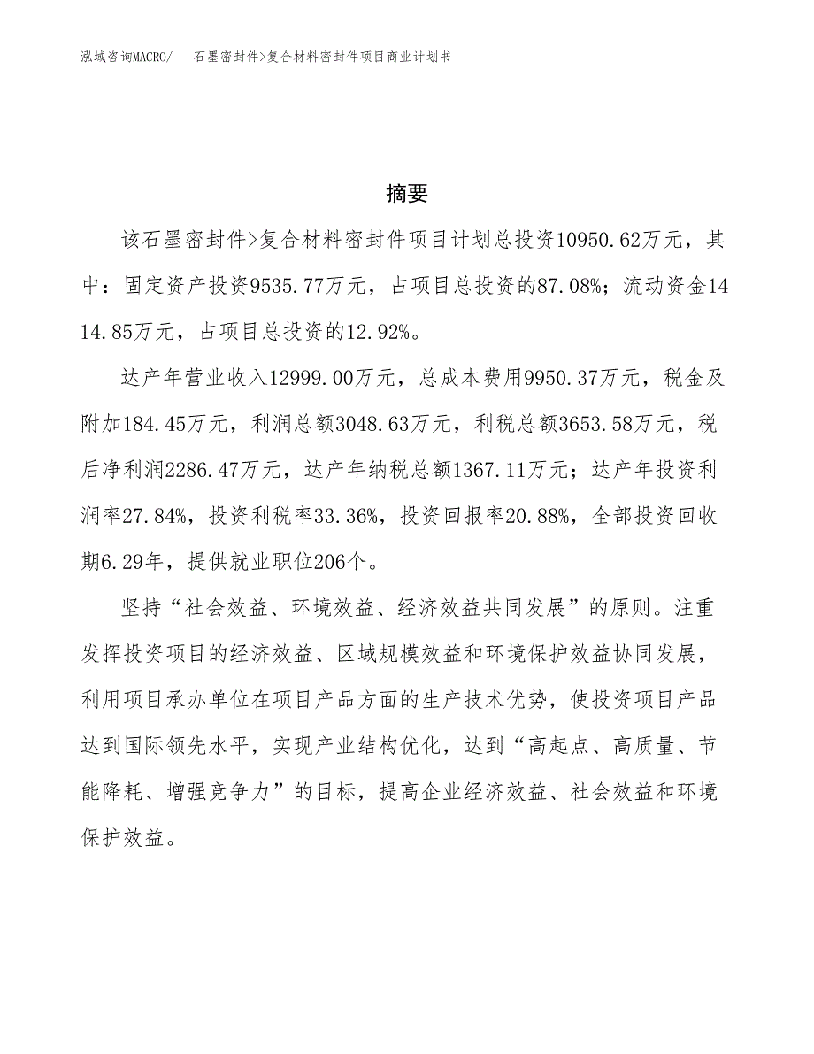 石墨密封件_复合材料密封件项目商业计划书参考模板.docx_第3页