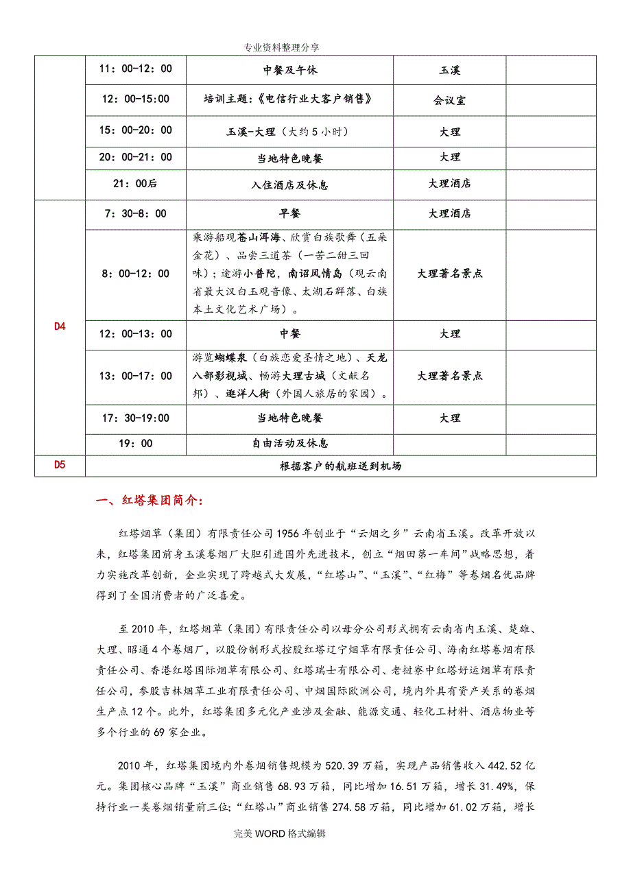 商务考察行程安排表模板_第3页