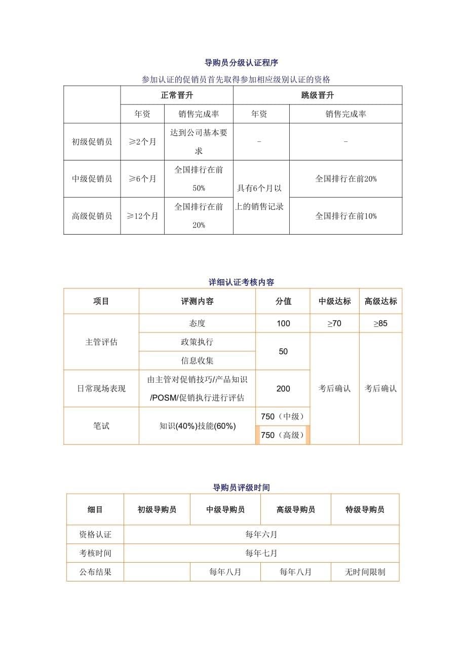 导购员分级管理 制度_第5页