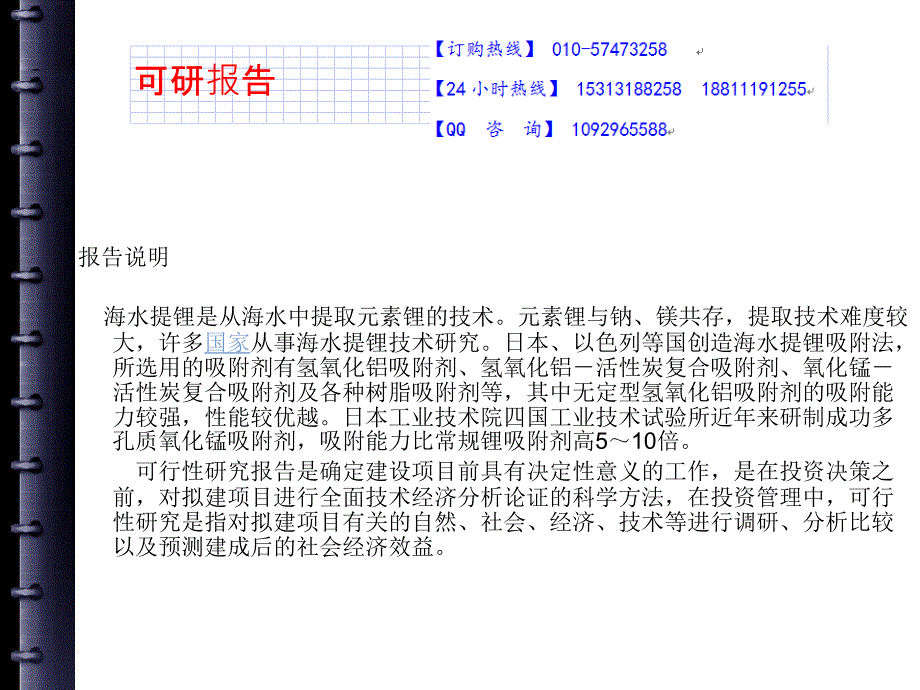 海水开发利用-海水提锂项目可行性研究报告_第2页