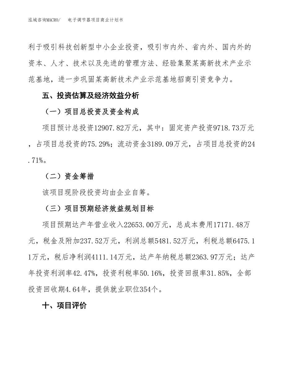 电子调节器项目商业计划书参考模板.docx_第5页