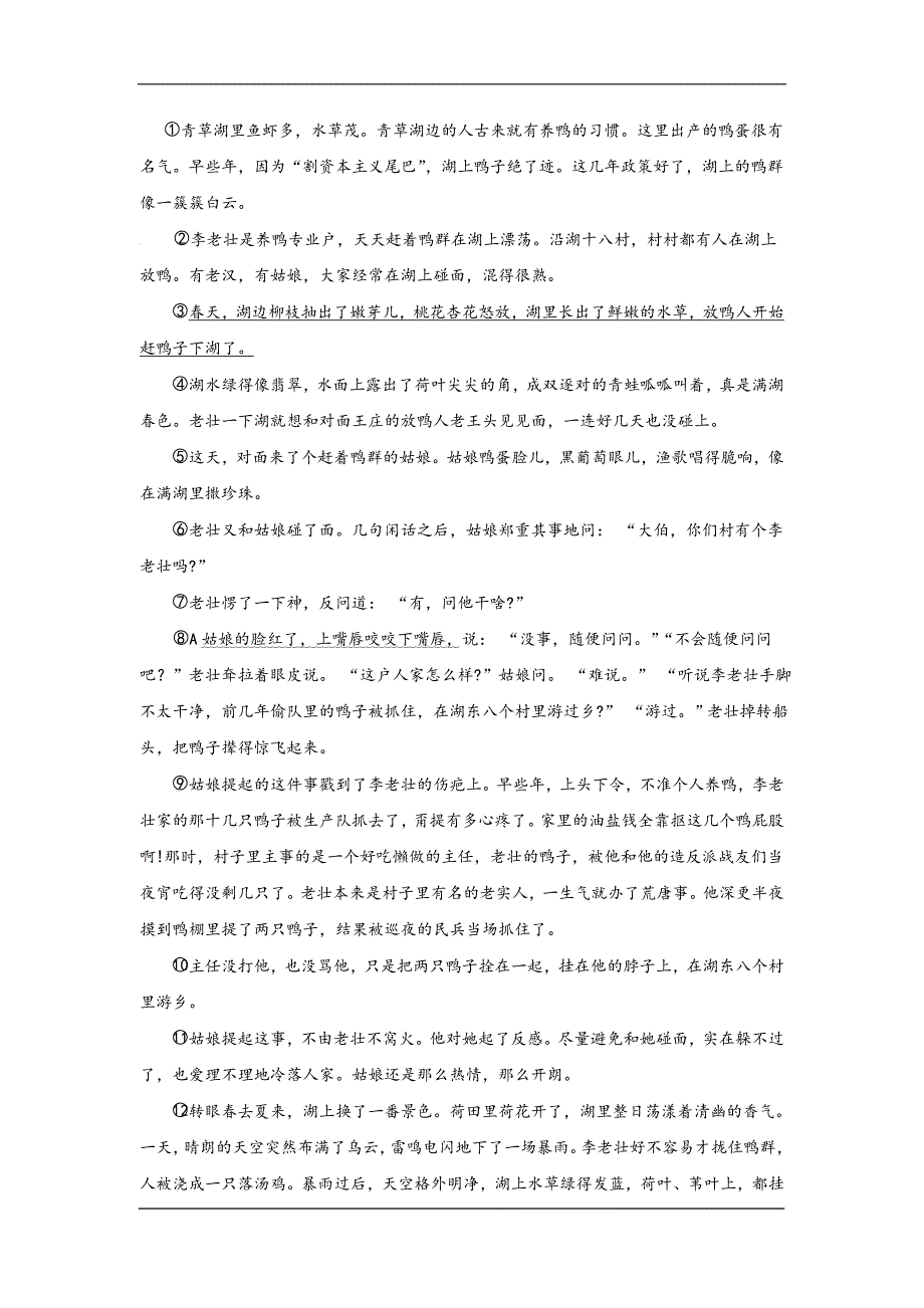 泗阳县实验初中2020九年级上学期第一次模拟月考语文试卷_第3页