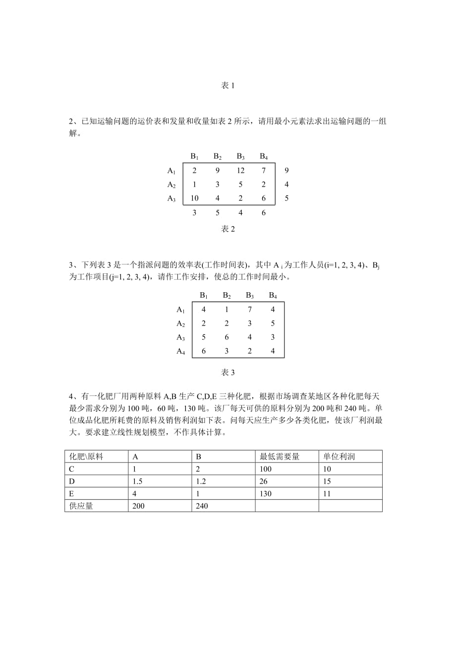 天大2018年12月考试运筹学 离线作业考核试题标准 答案_第2页