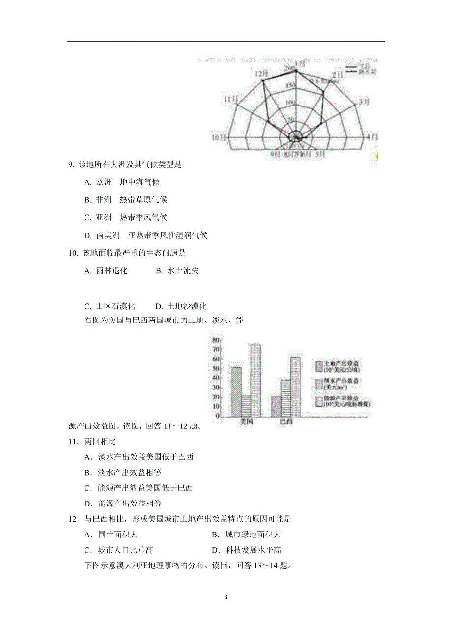 江苏省海安高级中学17—18学学年下学期高二期中考试地理试题（答案）$.doc_第3页