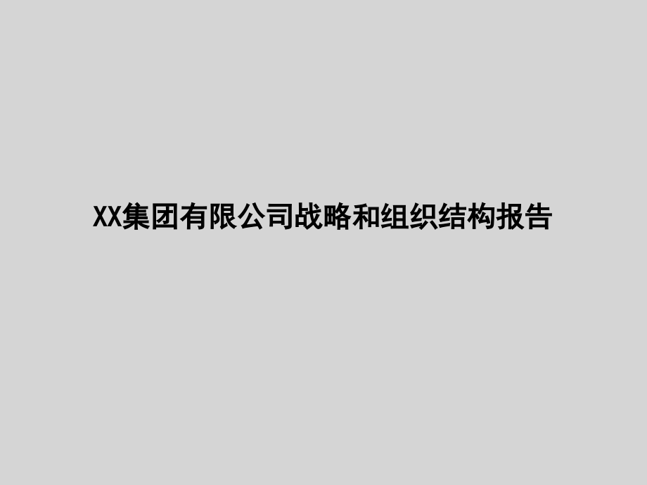 XX集团有限公司战略和组织结构报告_第1页