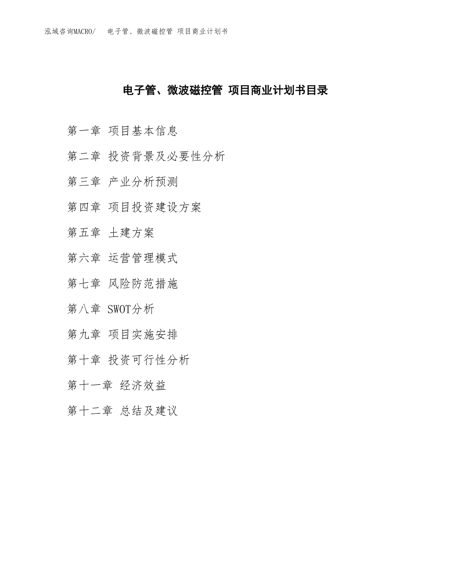 电子管、微波磁控管 项目商业计划书参考模板.docx_第2页