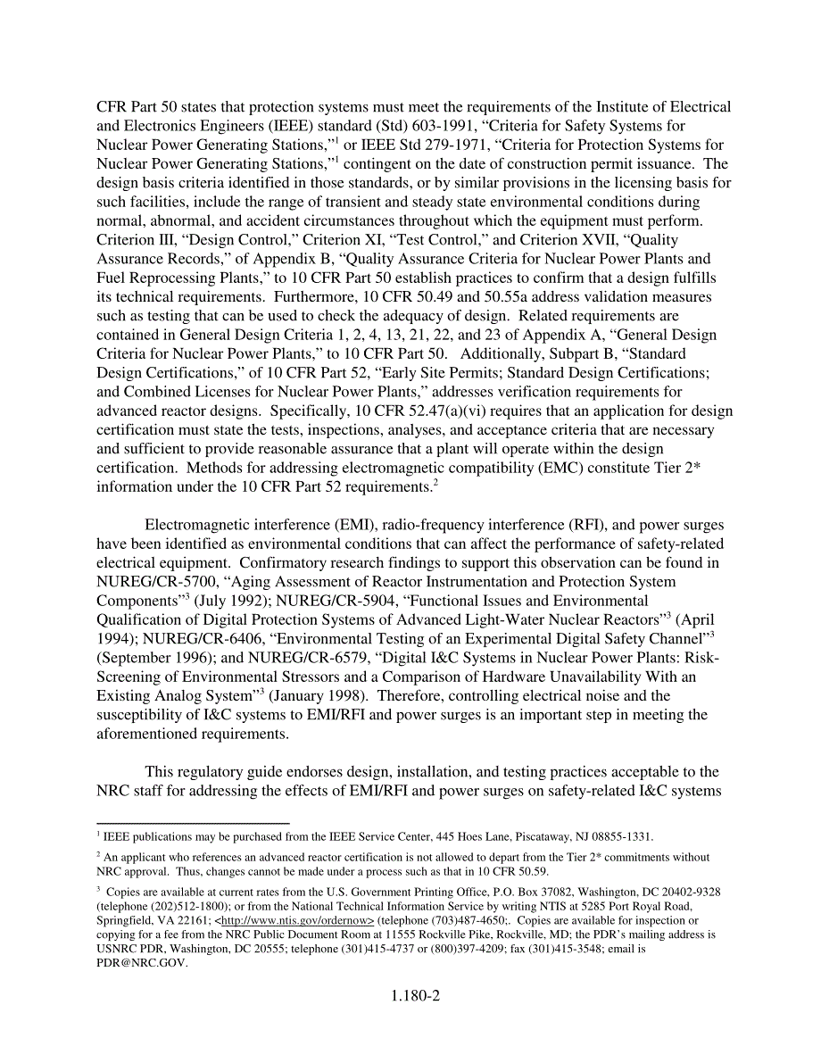 RG1.180 安全相关仪控系统中电磁和无线频率干涉的评价导则 20 03_第2页