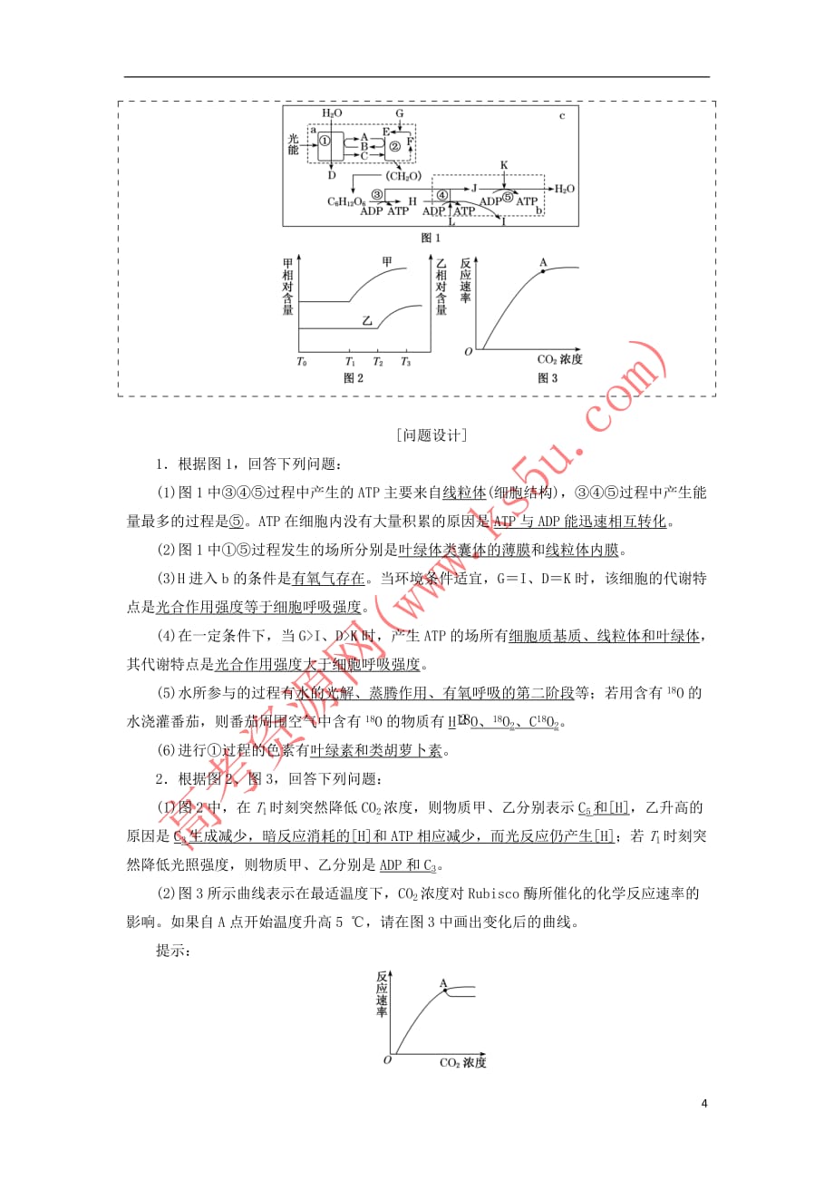 2019年高考生物二轮复习 衔接训练第一板块 一、主干知识盘查学案_第4页