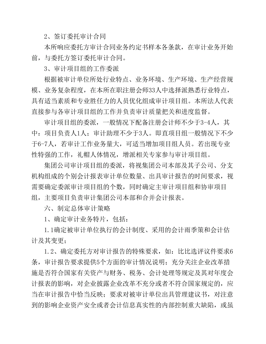 会计报表审计组织实施 方案_第4页