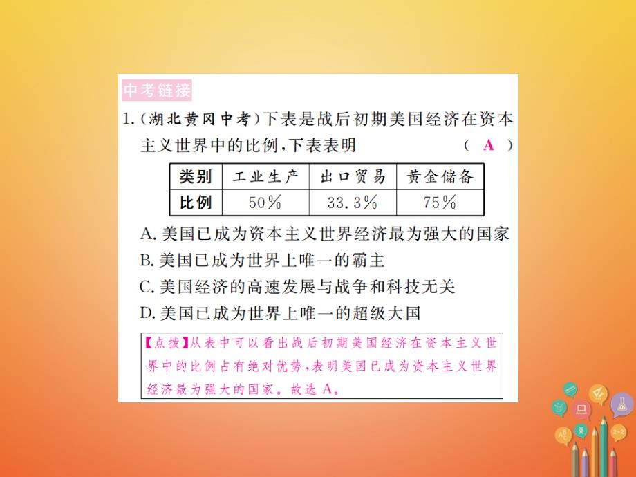 全国2018年九年级历史下册 第四单元 战后资本主义国家的变化小结练习 新人教版_第4页