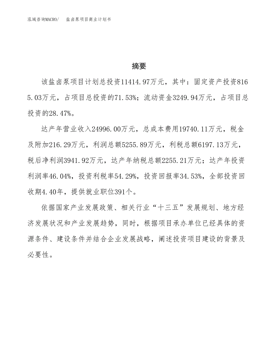 盐卤泵项目商业计划书参考模板.docx_第3页