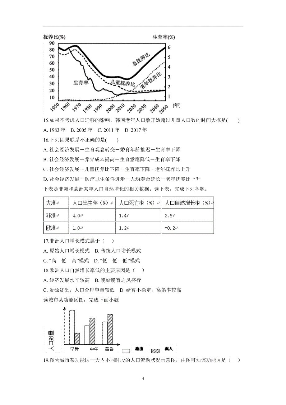 安徽省滁州市定远县藕塘中学17—18学学年高一3月月考地理试题（答案）$.doc_第4页