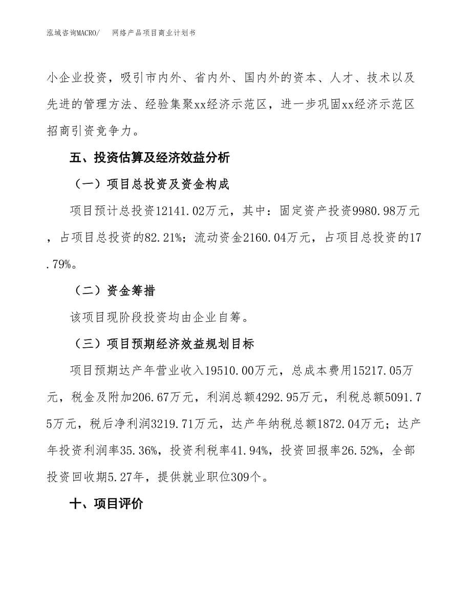 网络产品项目商业计划书参考模板.docx_第5页