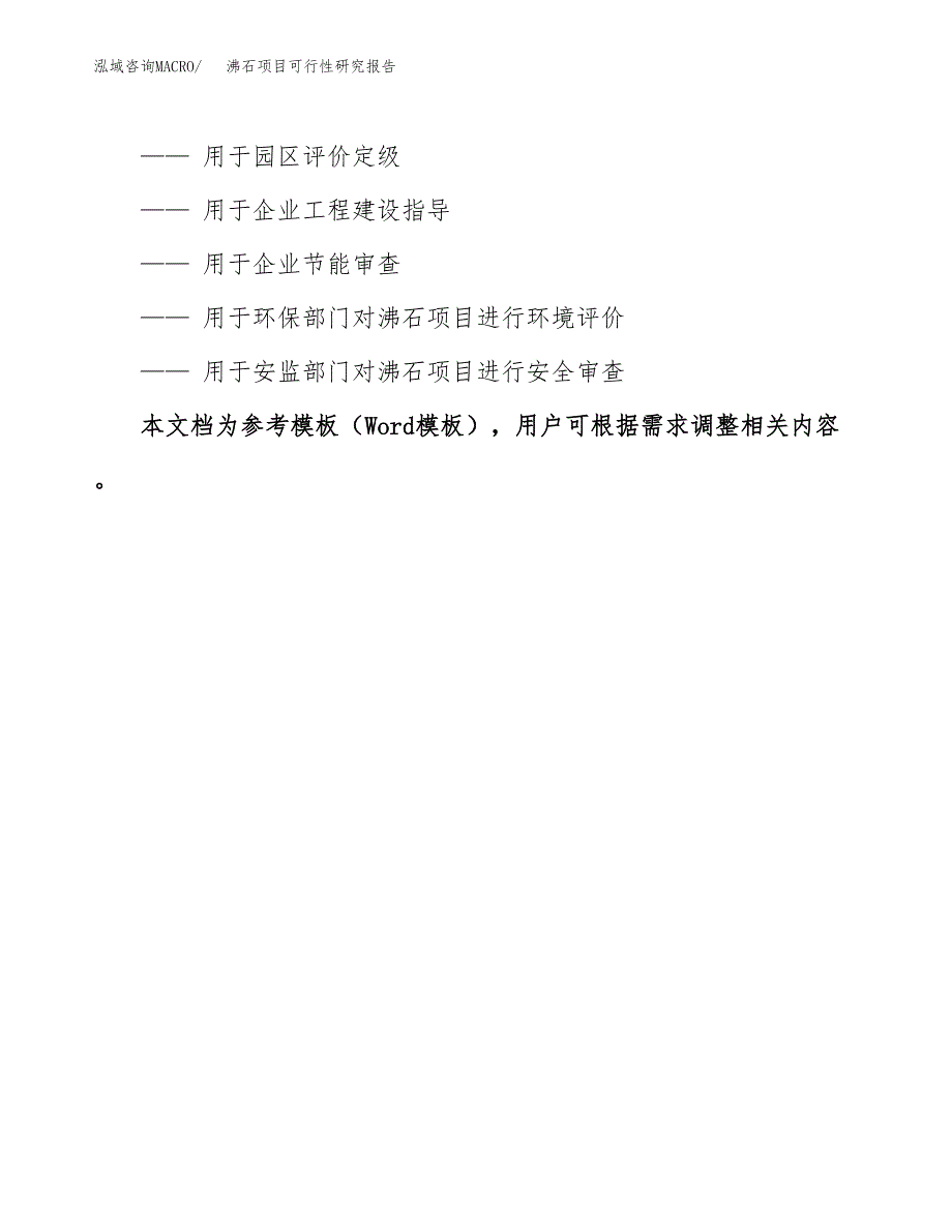 2019沸石项目可行性研究报告参考大纲.docx_第3页