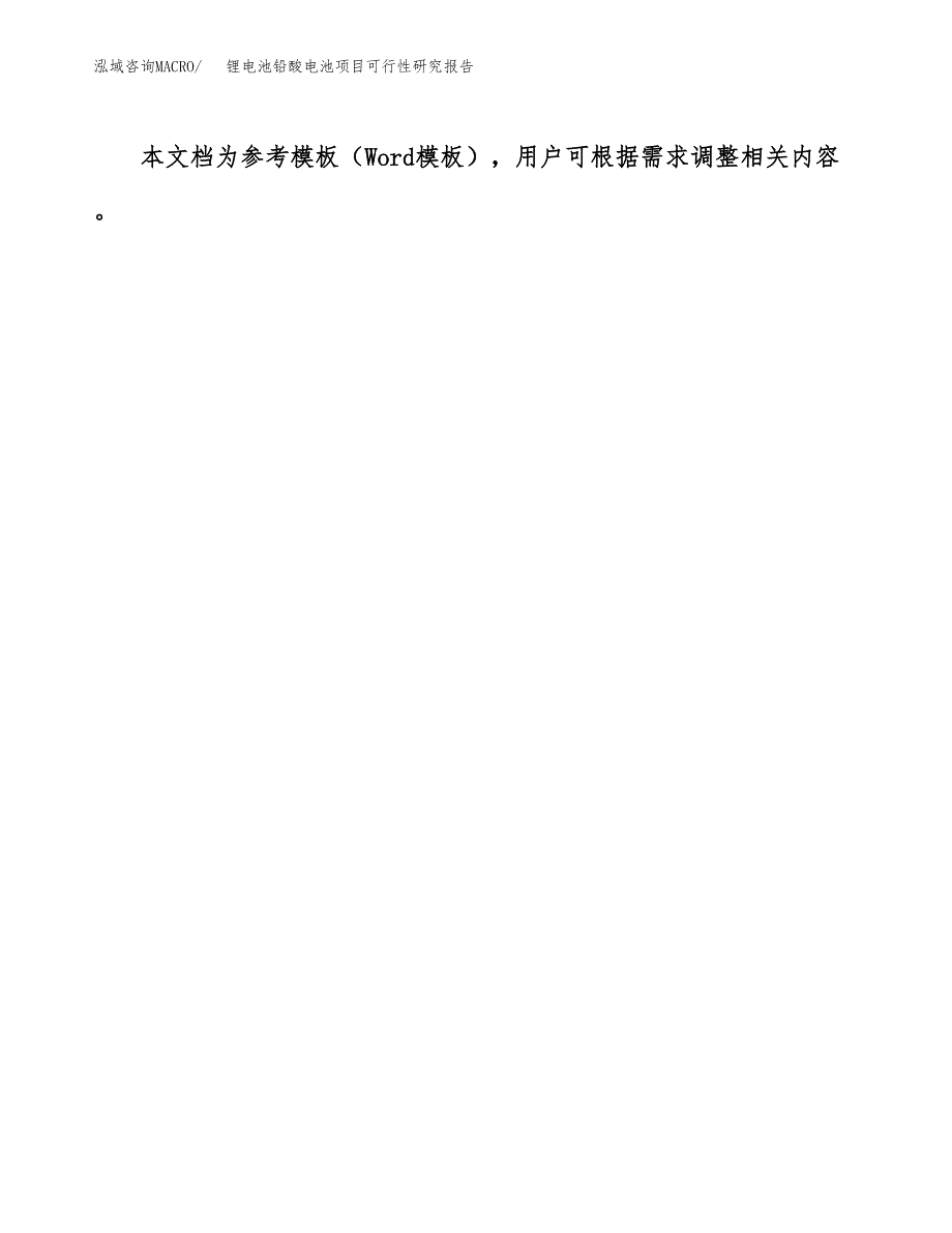 2019锂电池铅酸电池项目可行性研究报告参考大纲.docx_第3页