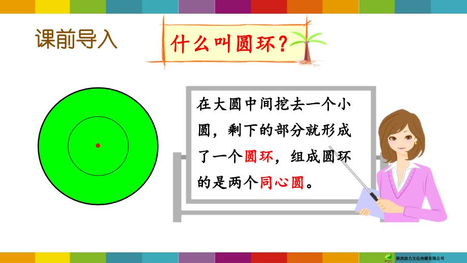 人教版六年级数学上册教学课件5.3.3圆环的面积计算_第2页