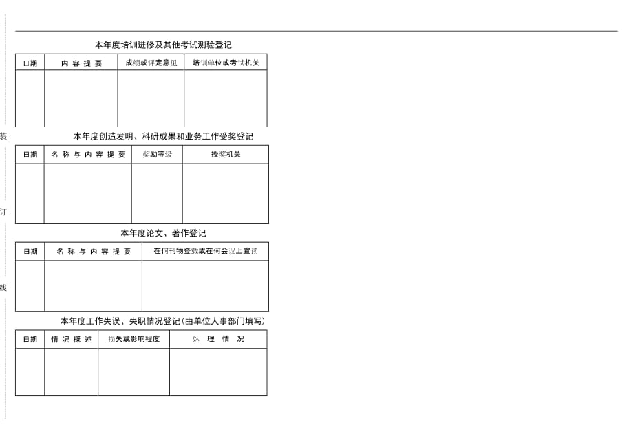 事业单位年度考核表(广西)_第3页