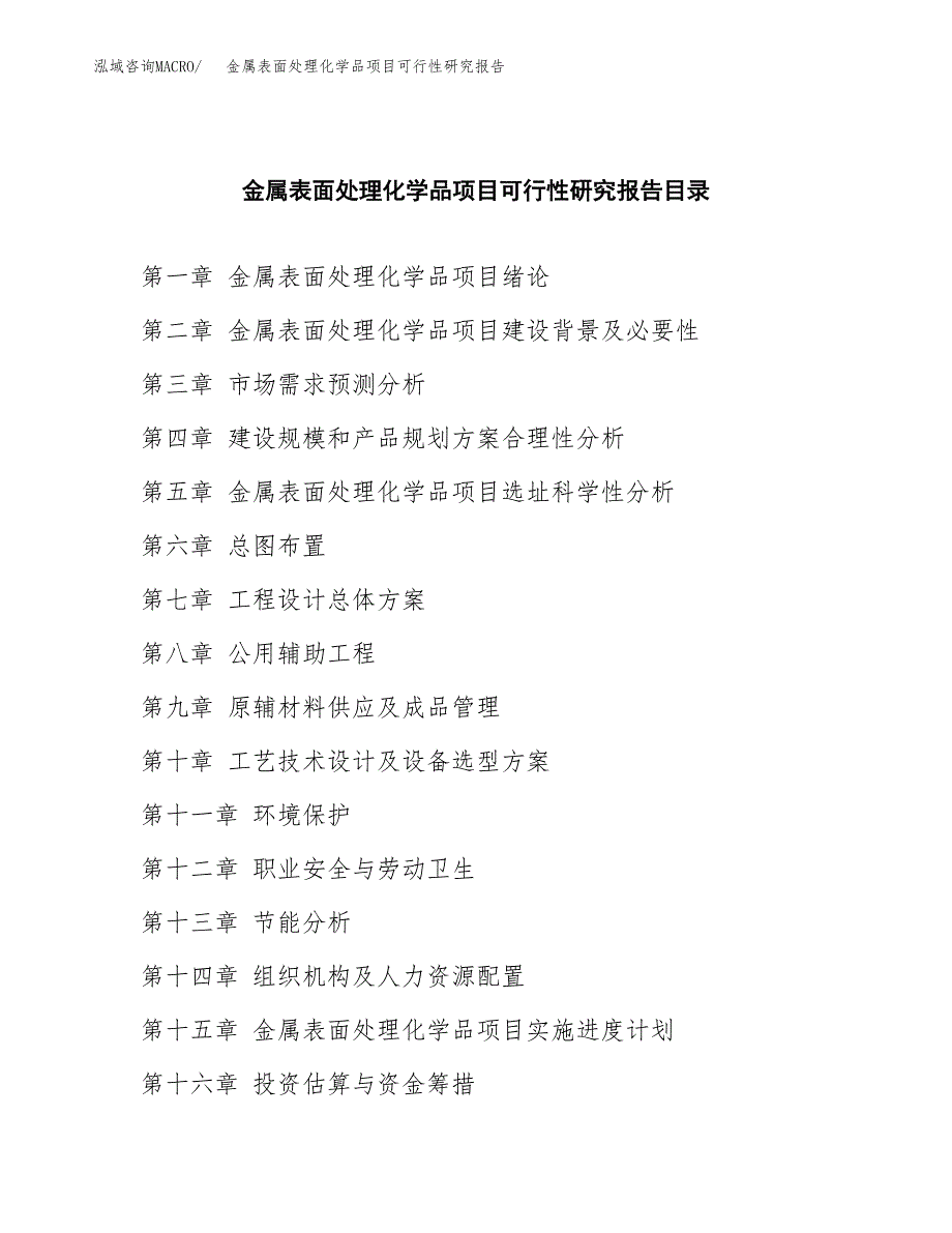 2019金属表面处理化学品项目可行性研究报告参考大纲.docx_第4页