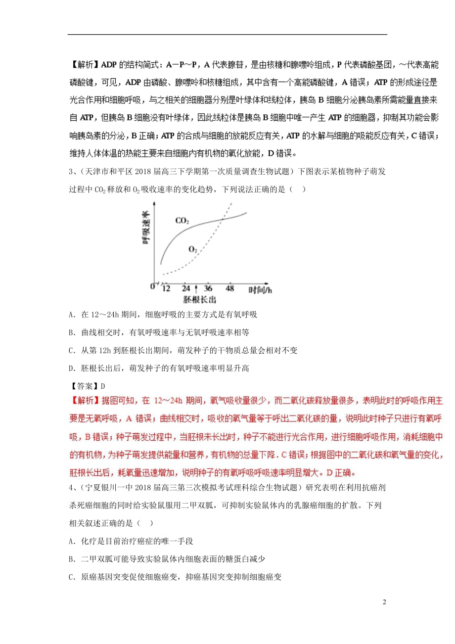 2019年高考生物一轮复习 练习题（3）新人教版_第2页