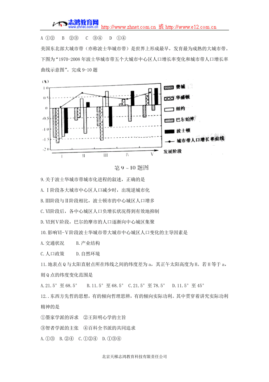 2012年普通高等学校夏季招生考试文综（浙江卷）（无答案）$324999.doc_第4页