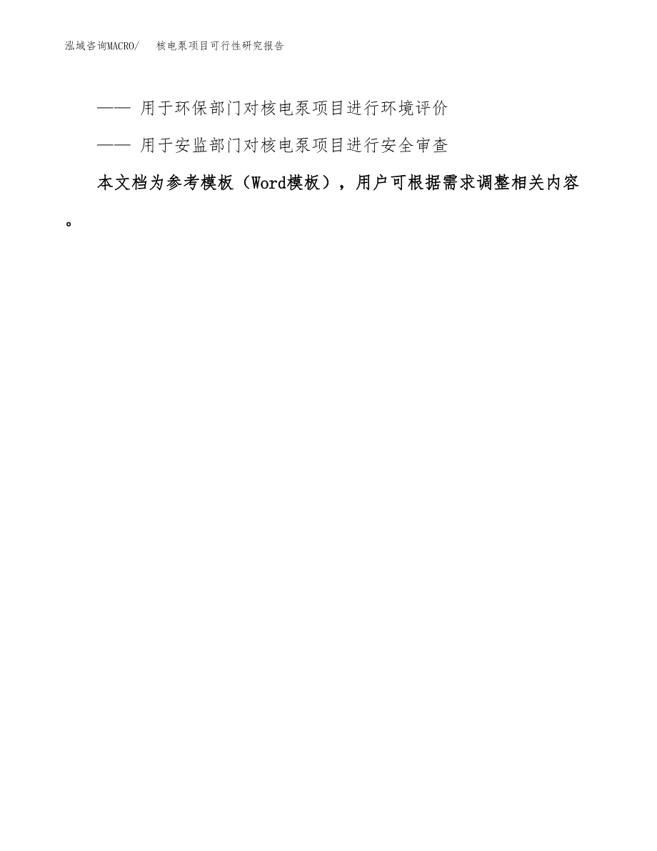 2019核电泵项目可行性研究报告参考大纲.docx_第3页