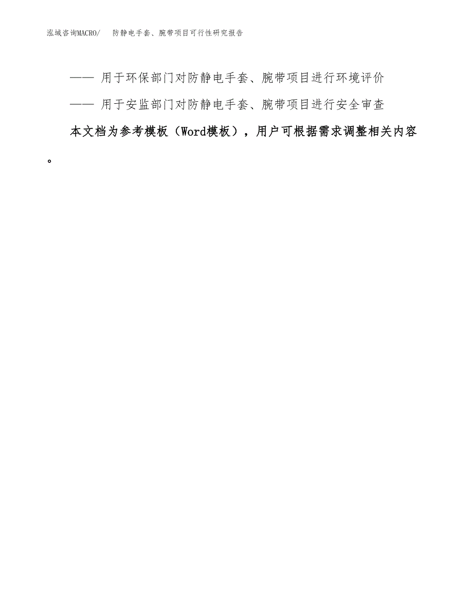 2019防静电手套、腕带项目可行性研究报告参考大纲.docx_第3页