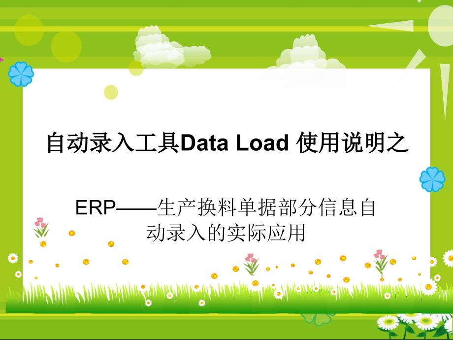 自动录入工具dataload使用步骤说明_第1页