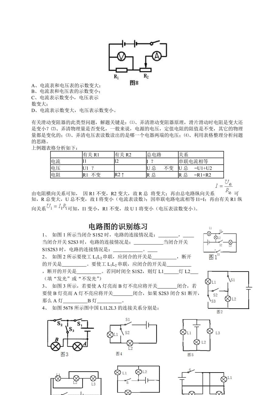 重点初中物理电学电路问题难点突破_第5页