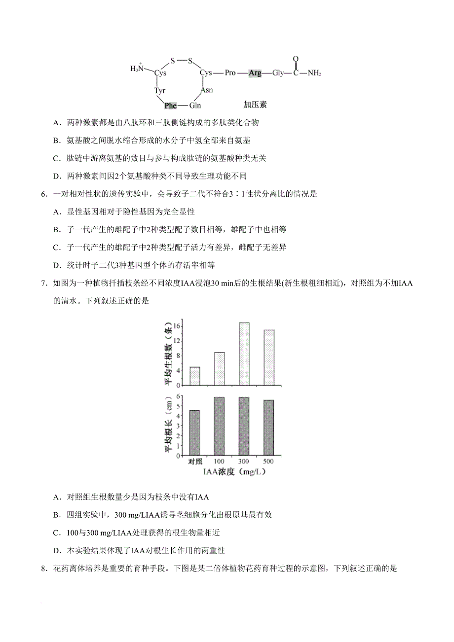 2018年江苏生物高考试题文档版(含答案).doc_第2页
