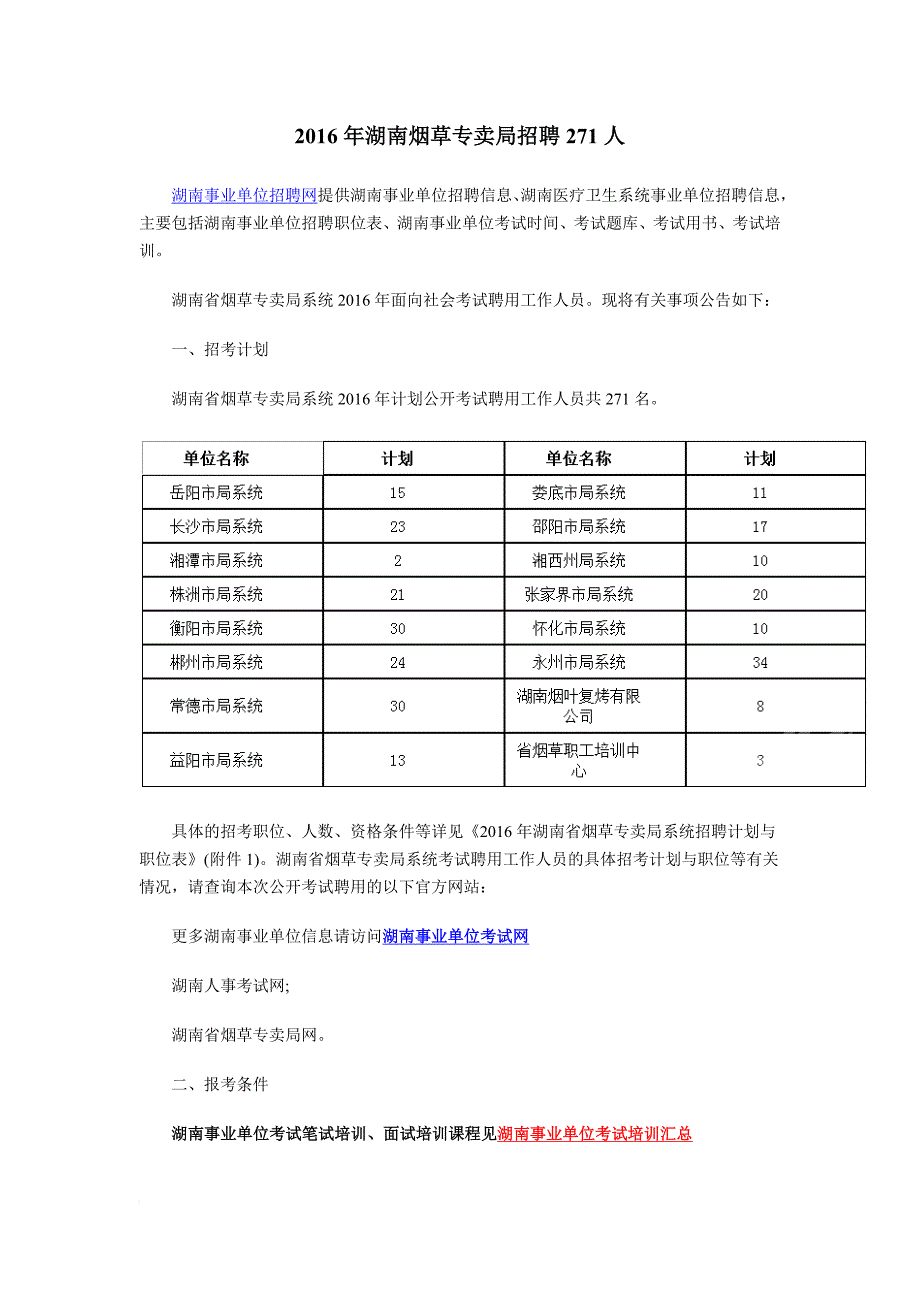 2016年湖南烟草专卖局招聘271人.doc_第1页