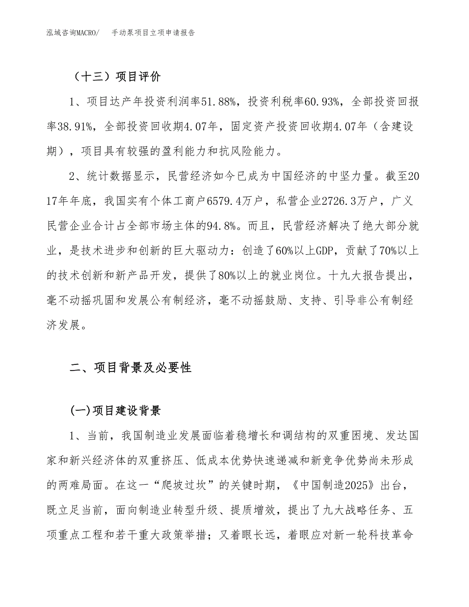 关于建设手动泵项目立项申请报告模板（总投资19000万元）_第4页