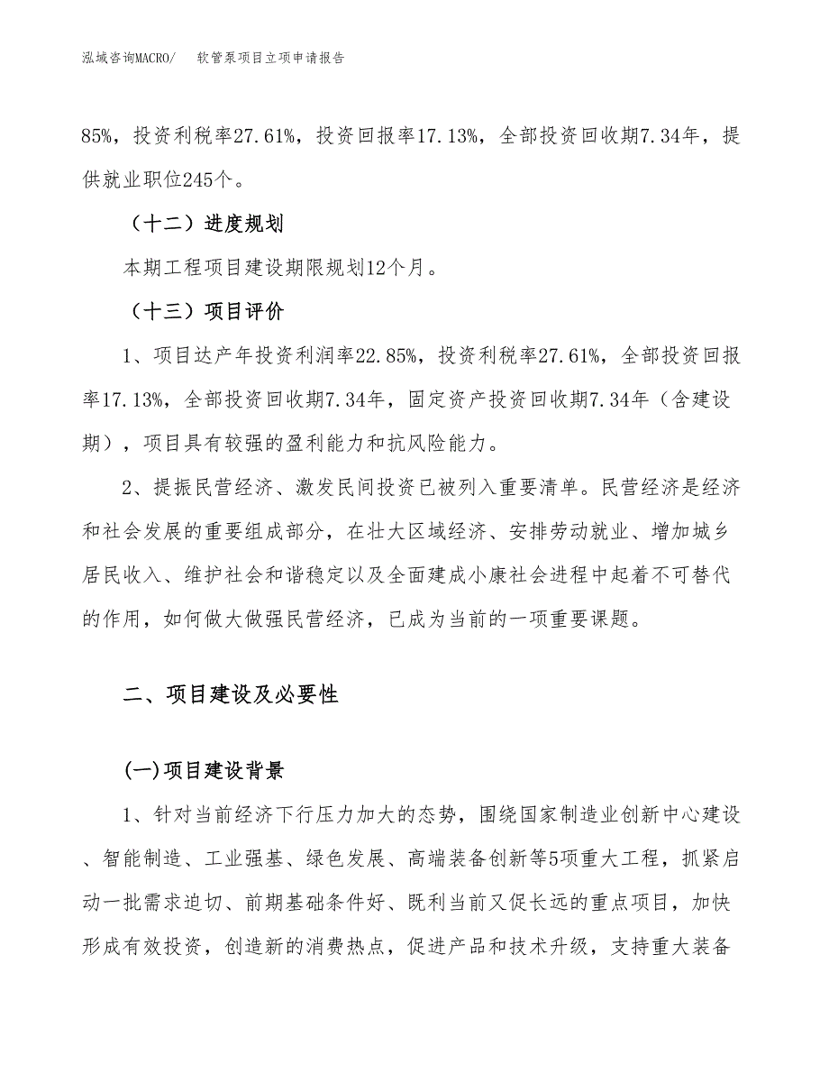 关于建设软管泵项目立项申请报告模板（总投资13000万元）_第4页