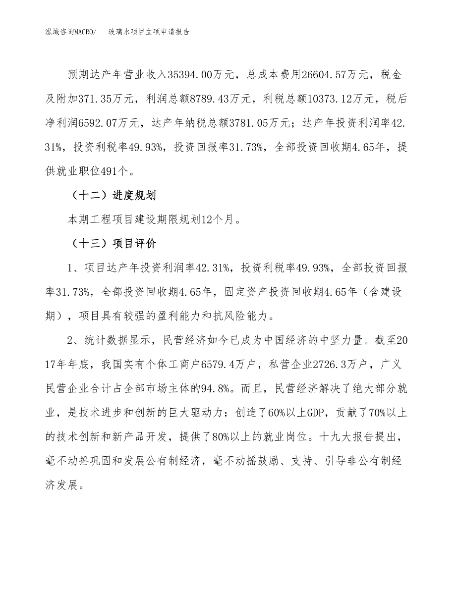 关于建设玻璃水项目立项申请报告模板（总投资21000万元）_第4页