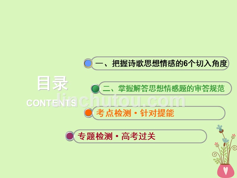 （通用版）2018-2019学年高中语文一轮复习 板块一 古代诗文阅读 专题二 古代诗歌阅读 第四讲 评价诗歌的思想内容和作者的观点态度_第3页