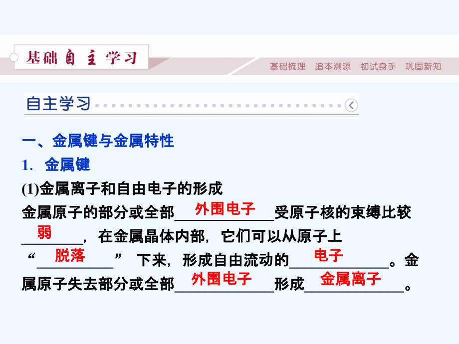 2017-2018学年高中化学 专题3 微粒间作用力与物质性质 第一单元 金属键 金属晶体 苏教版选修3_第4页