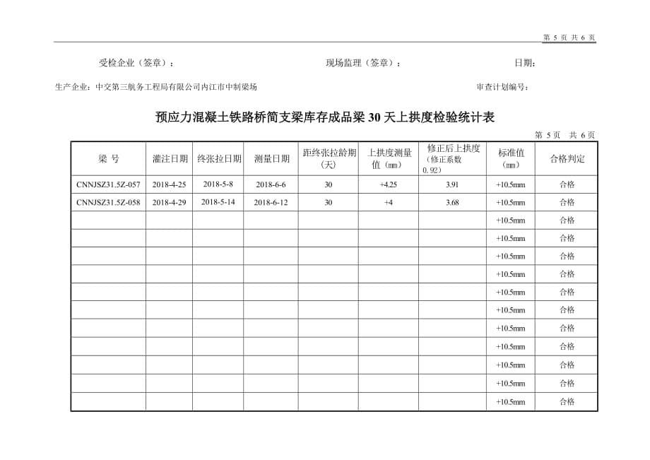 315-30d上拱度统计表_第5页