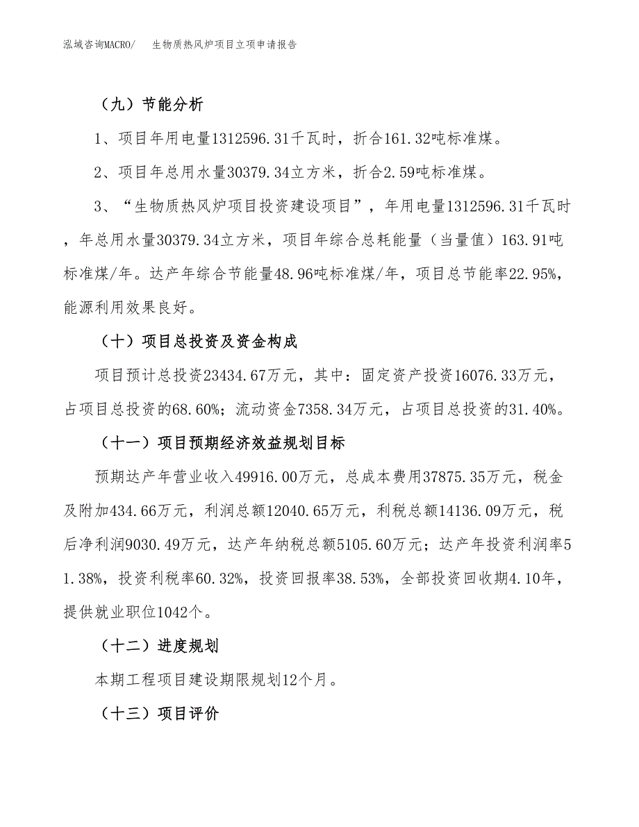 关于建设生物质热风炉项目立项申请报告模板（总投资23000万元）_第3页