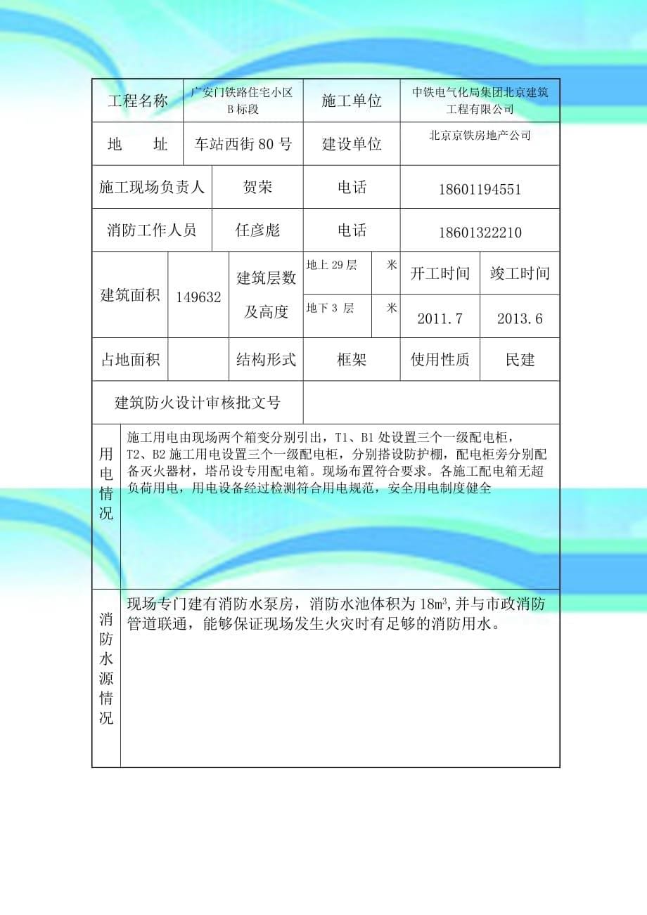 北京市建设工程施工现场消防审核申报表空白_第5页