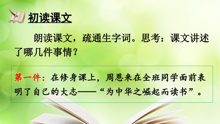 部编版（统编）小学语文四年级上册第七单元《22 为中华之崛起而读书》教学课件PPT2_第4页