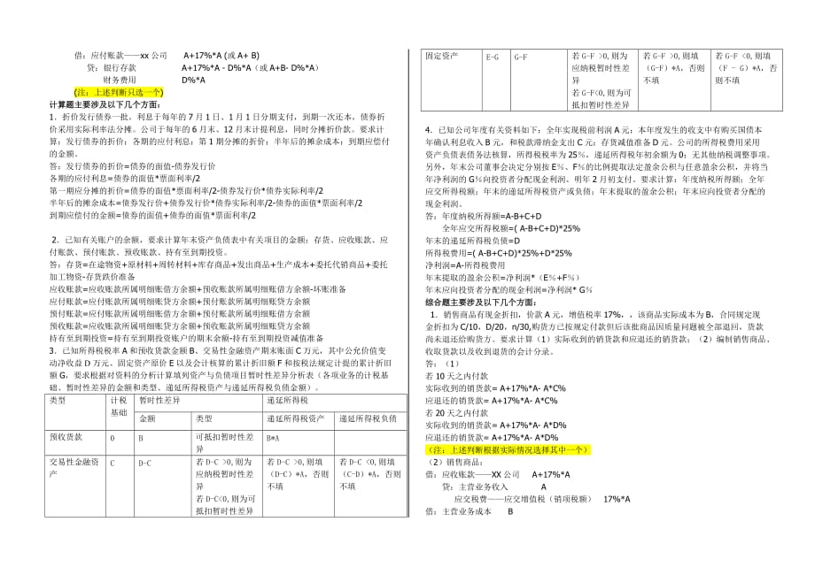 中级财务会计(二)最新复习资料2_第3页