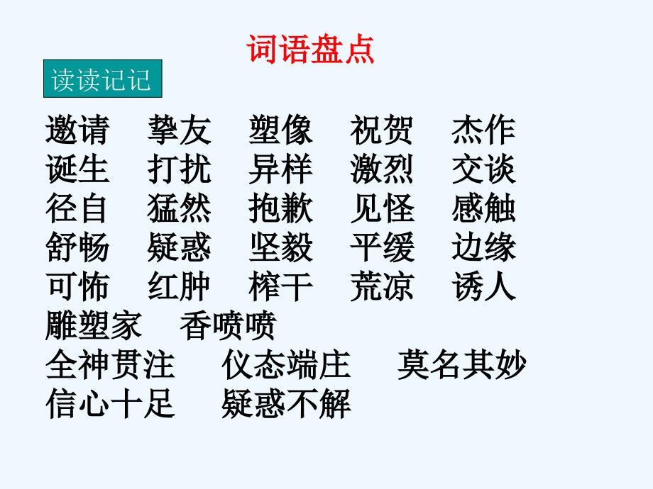 语文人教版四年级下册复习语文园地七的词语课件_第4页