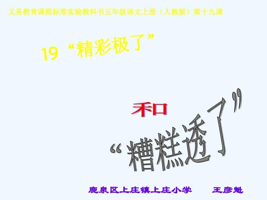 语文人教版五年级上册19、“精彩极了”和“糟糕透了”ppt_第5页