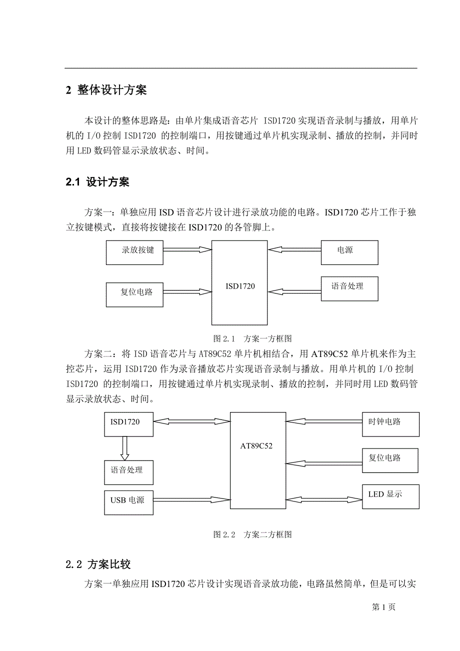 智能化课程设计-基于ISD1720的语音录放器设计正文_第4页