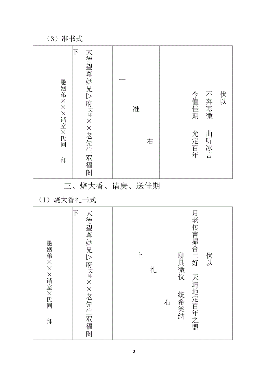 农村结婚常用格式资料_第3页