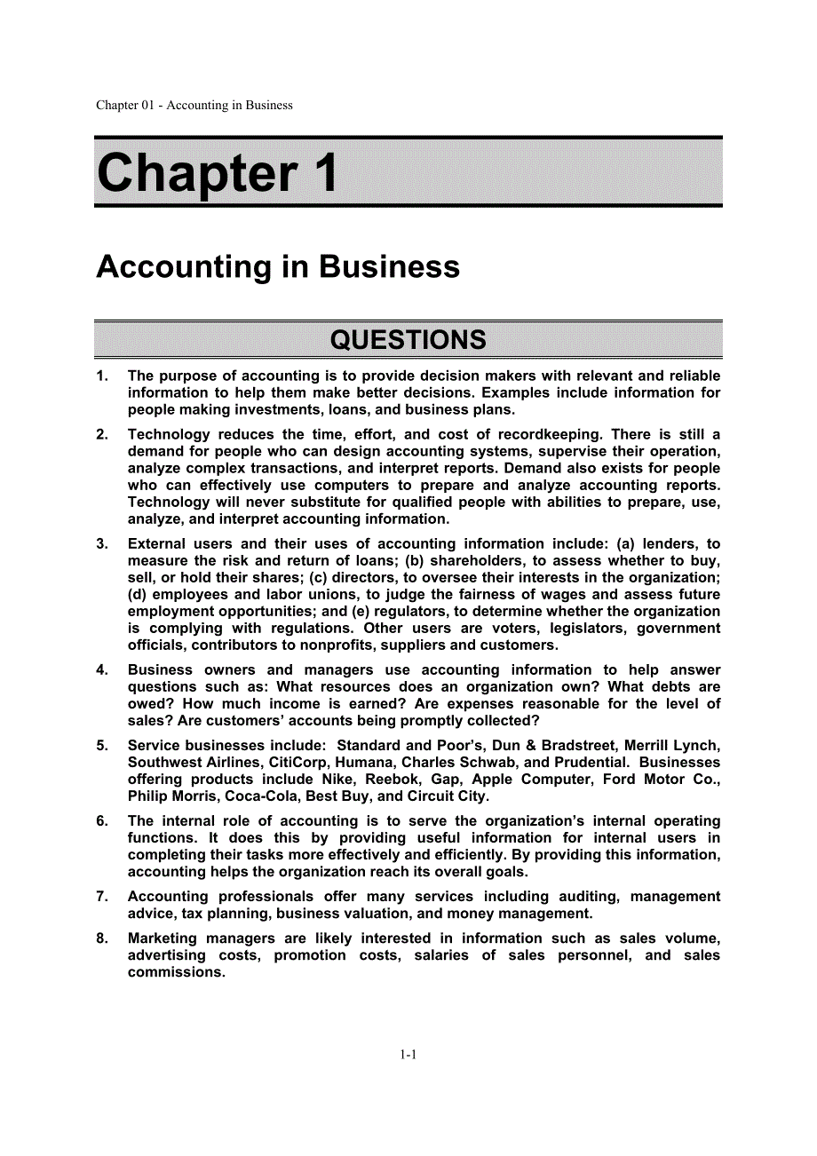 会计学原理英文版习题答案chap1资料_第2页