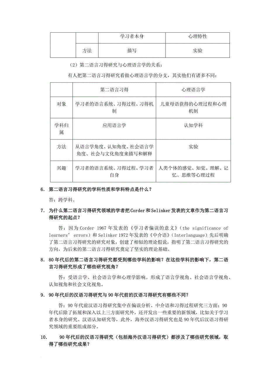 《第二语言习得研究》期末问答梳理.doc_第2页