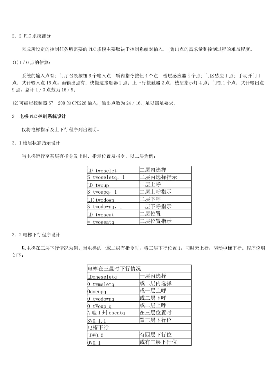 电梯plc控制系统的组态模拟设计资料_第2页