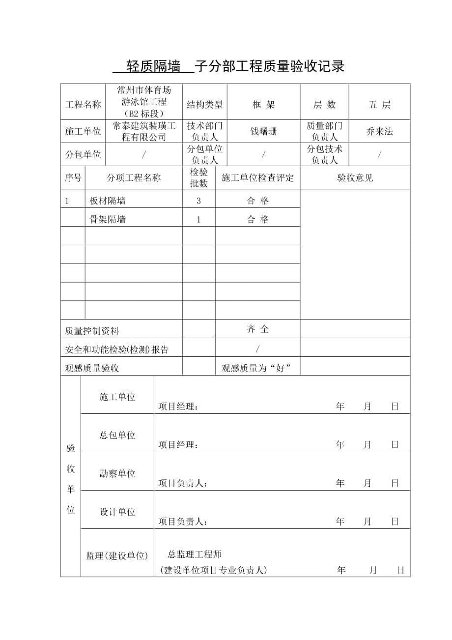 TJ4.3.0装饰分部工程质量验收记录_第5页