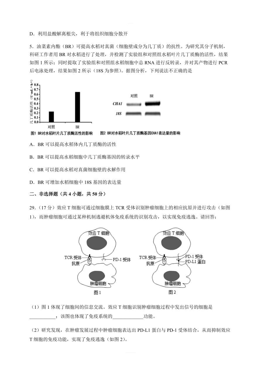 2019北京市高考压轴卷生物（含解析）_第2页
